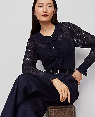 Ann Taylor Lace Ruffle Trim Blouse sold by Ann Taylor product image thumbnail 3