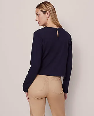 Ann Taylor Weekend Collection Denim Patch Pocket Pullover sold by Ann Taylor product image thumbnail 2