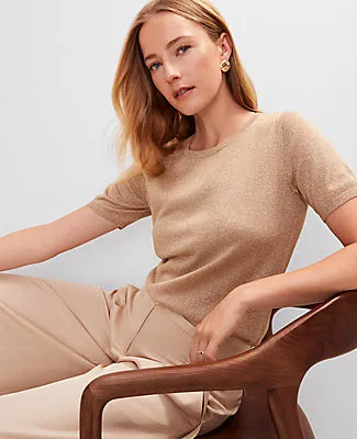 Ann Taylor Metallic Sweater Tee sold by Ann Taylor product image thumbnail 3