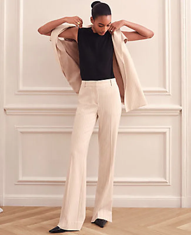 Ann Taylor The Flare Trouser in Pinstripe sold by Ann Taylor