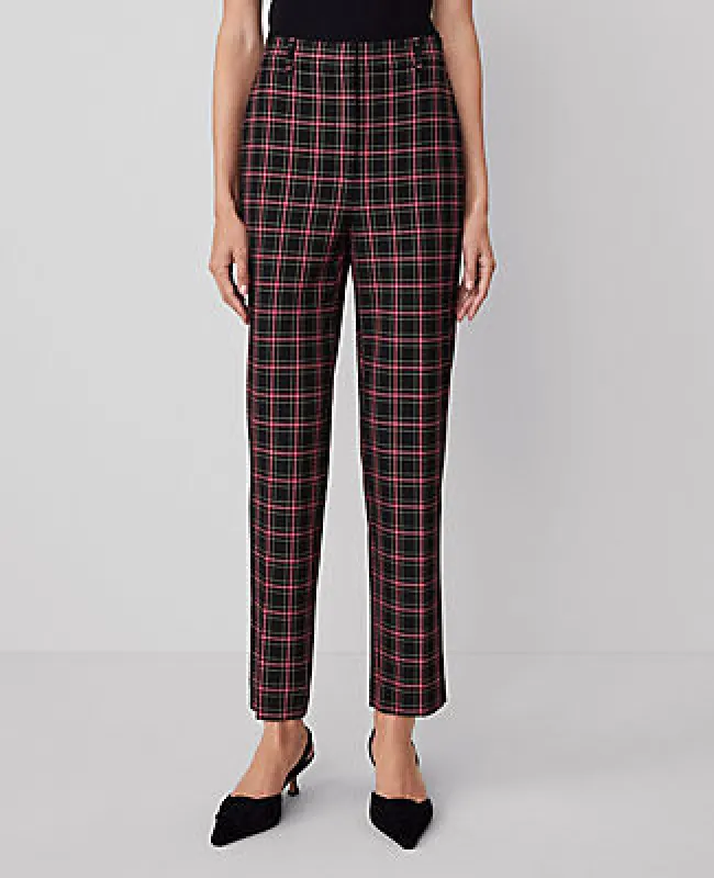 Ann Taylor The Petite Eva Ankle Pant in Plaid - Curvy Fit sold by Ann Taylor