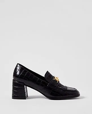 Ann Taylor Croco Kiltie Loafer Pump sold by Ann Taylor