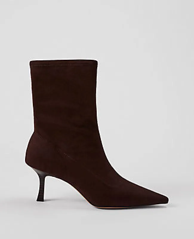 Ann Taylor Microstretch Suede Pointy Toe Bootie sold by Ann Taylor