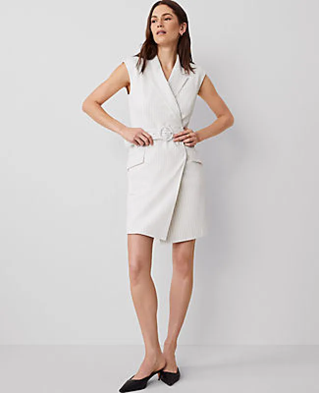 Ann Taylor Striped Lapel Sheath Dress sold by Ann Taylor