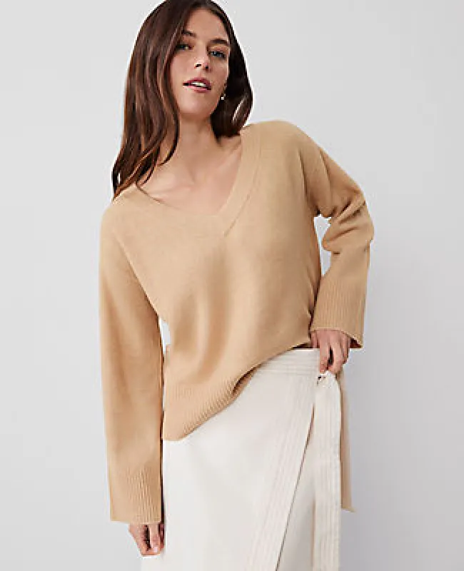 Ann Taylor Weekend Collection Relaxed V-Neck Sweater sold by Ann Taylor