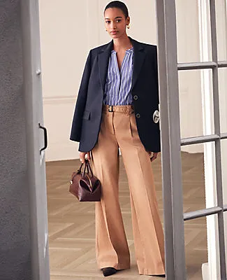 Ann Taylor The Petite Belted Wide-Leg Pant sold by Ann Taylor