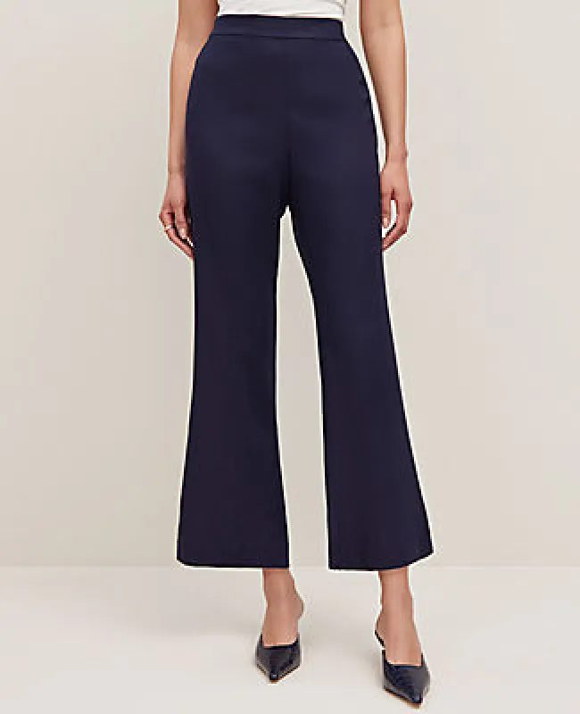 Ann Taylor The Flare Ankle Pant in Linen Blend — Curvy Fit sold by Ann Taylor