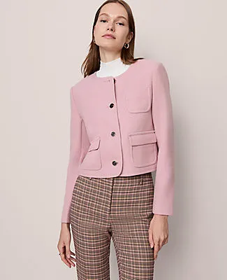 Ann Taylor Petite Crew Neck Jacket sold by Ann Taylor product image thumbnail 4