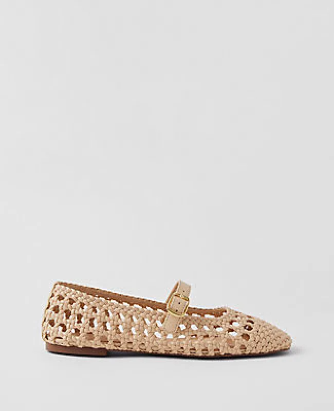 Ann Taylor Woven Mary Jane Ballet Flats sold by Ann Taylor