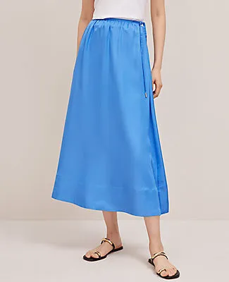 Ann Taylor Petite Side-Tie Midi Skirt sold by Ann Taylor product image thumbnail 2