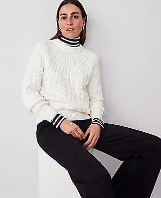 Ann Taylor Weekend Collection Cable Chunky Neck Sweater sold by Ann Taylor product image thumbnail 3
