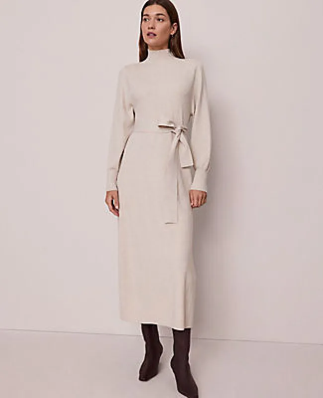 Ann Taylor Weekend Collection Ribbed Turtleneck Sweater Dress sold by Ann Taylor
