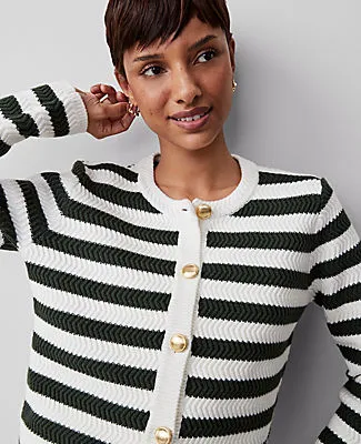 Ann Taylor Petite Striped Stitched Jacket sold by Ann Taylor product image thumbnail 3