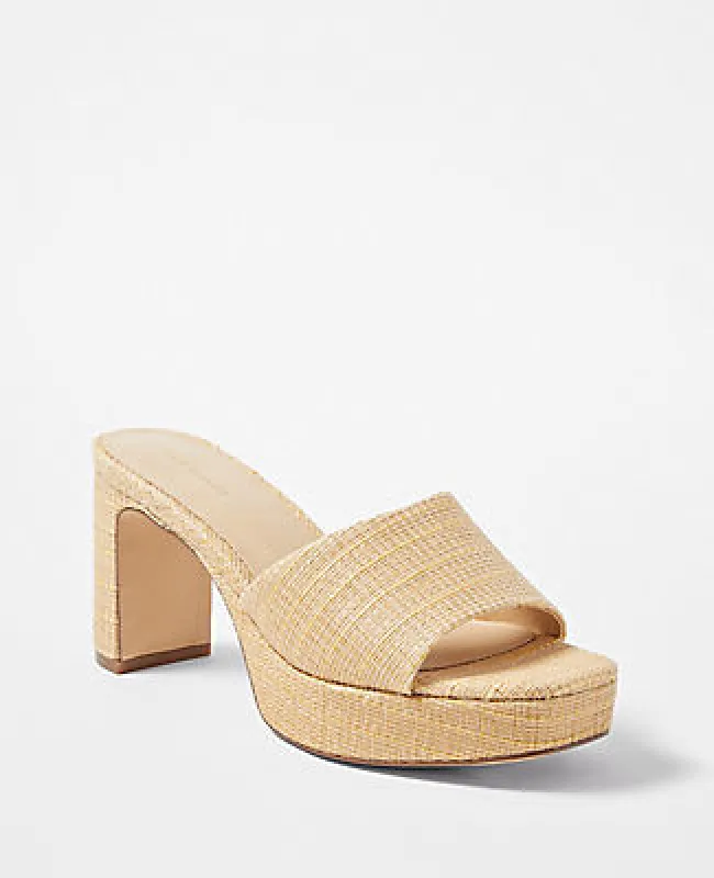 Ann Taylor Platform Mule Sandals sold by Ann Taylor
