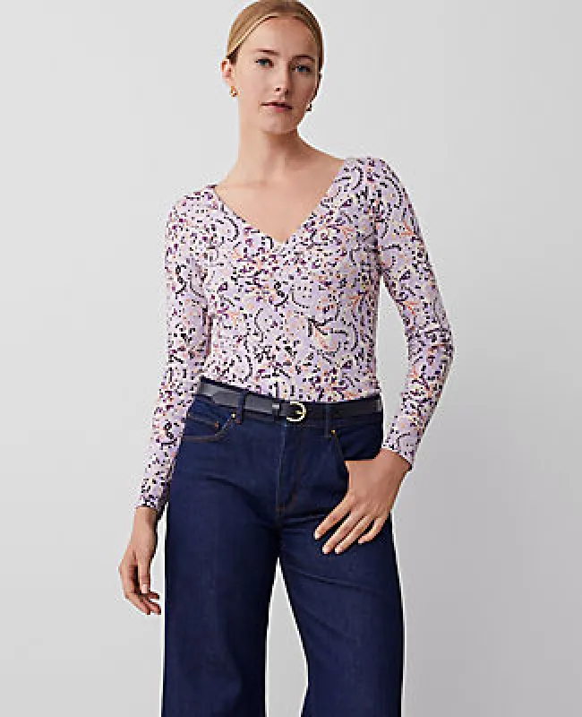 Ann Taylor Wide V-Neck Top sold by Ann Taylor