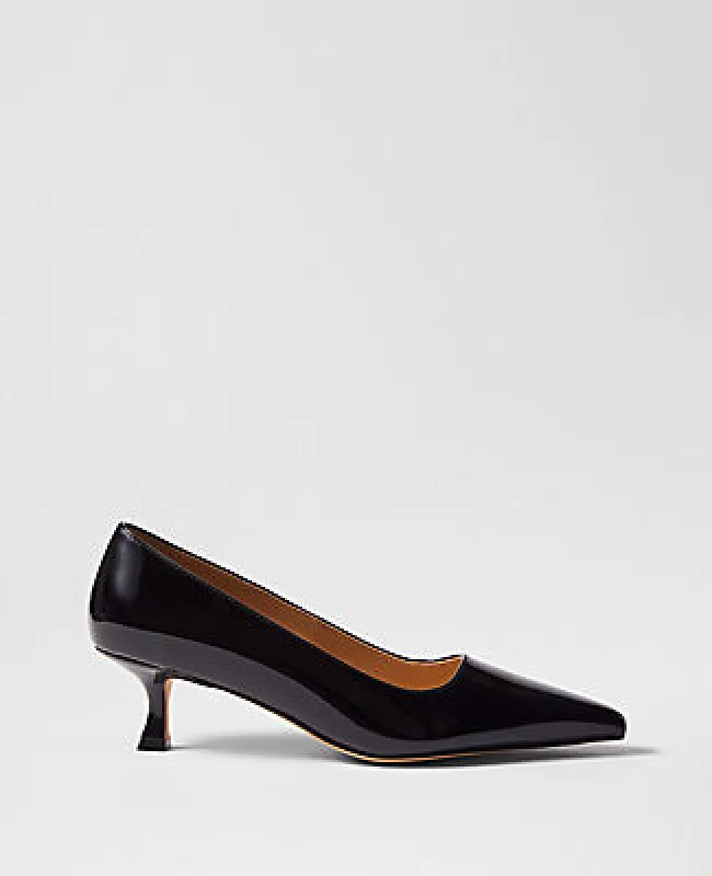 Ann Taylor Patent Nip Toe Kitten Heel Pumps sold by Ann Taylor