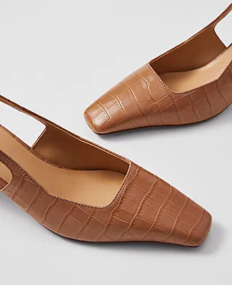 Ann Taylor Croco Slingback Pumps sold by Ann Taylor product image thumbnail 2