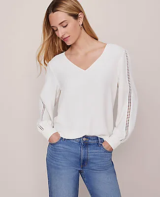 Ann Taylor Lace Trim Top sold by Ann Taylor