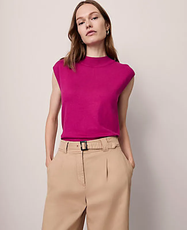 Ann Taylor Refined Mock Neck Sweater Shell Top sold by Ann Taylor