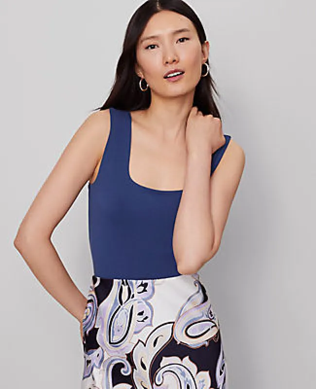 Ann Taylor Petite Square Neck Tank Top sold by Ann Taylor