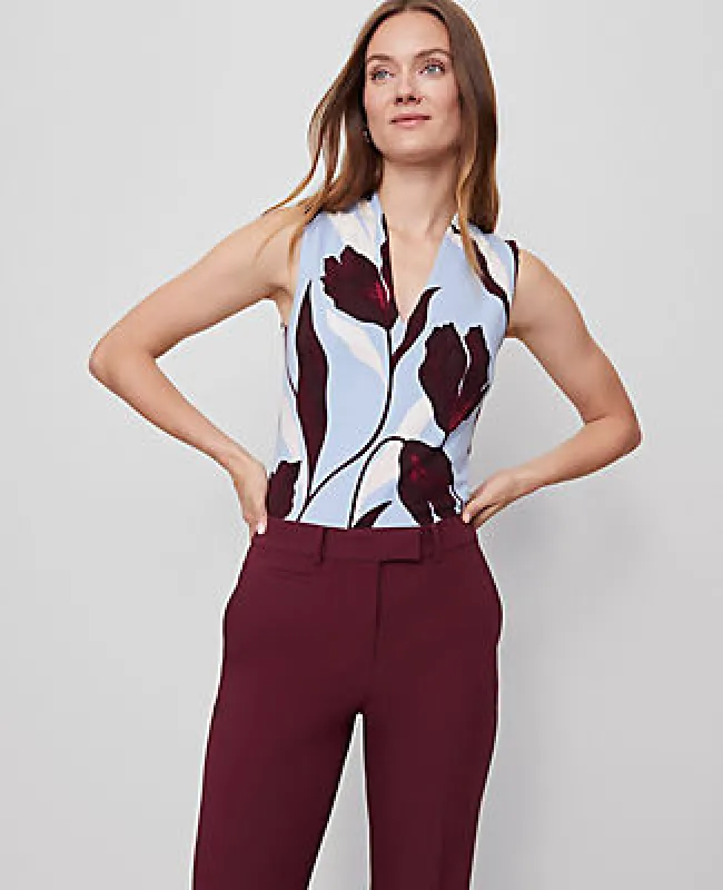 Ann Taylor Floral Sleeveless V-Neck Top sold by Ann Taylor