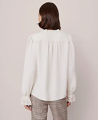 Ann Taylor Ruffle Neck Blouse sold by Ann Taylor product image thumbnail 2