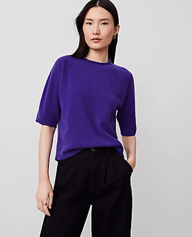 Ann Taylor Cashmere Roll Neck Sweater Tee sold by Ann Taylor