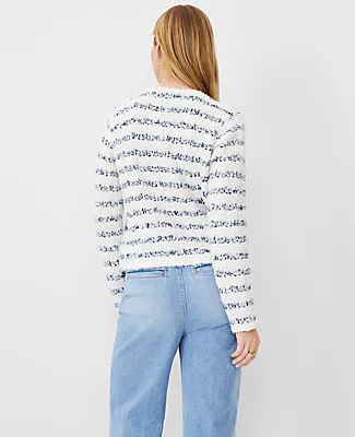 Ann Taylor Petite Tweedy V-Neck Sweater Jacket sold by Ann Taylor product image thumbnail 2