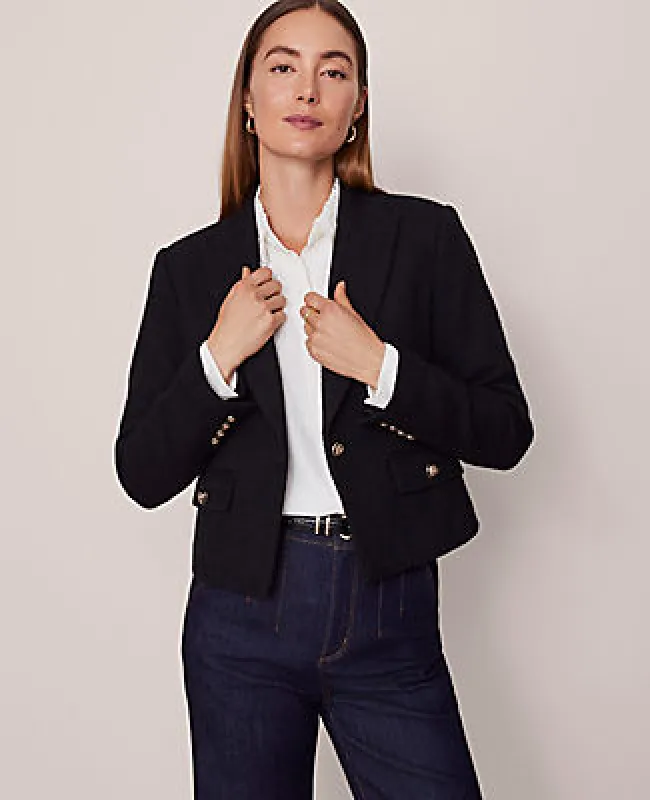 Ann Taylor The Cutaway Blazer in Tweed sold by Ann Taylor