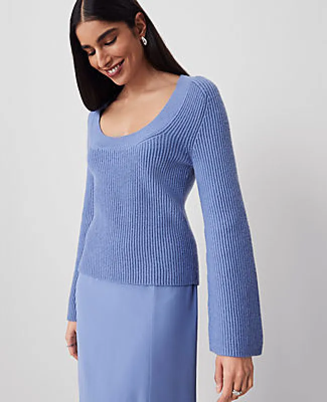 Ann Taylor Ribbed Scoop Neck Sweater sold by Ann Taylor