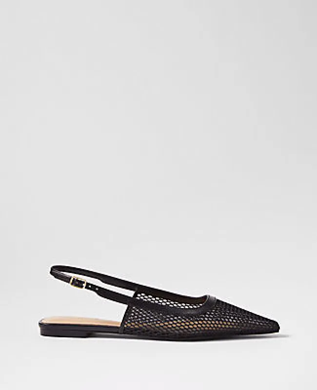 Ann Taylor Mesh Nip Toe Slingback Flats sold by Ann Taylor