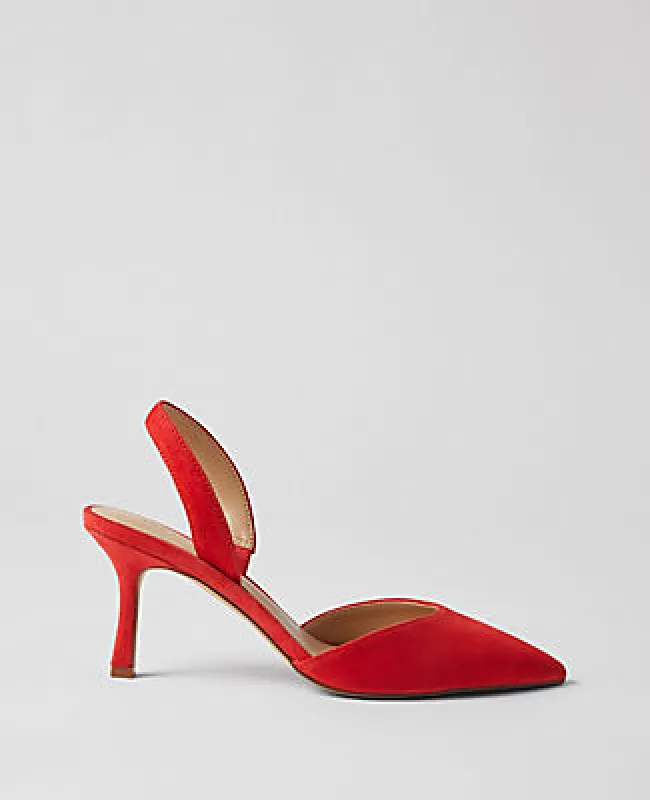 Ann Taylor Kerry Suede Slingback Pumps sold by Ann Taylor