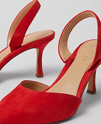 Ann Taylor Kerry Suede Slingback Pumps sold by Ann Taylor product image thumbnail 2