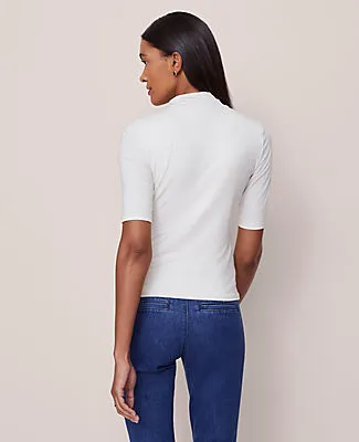Ann Taylor Mock Neck Elbow Sleeve Top sold by Ann Taylor product image thumbnail 2
