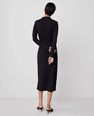Ann Taylor Petite Mock Neck Belted Column Knit Midi Dress sold by Ann Taylor product image thumbnail 2