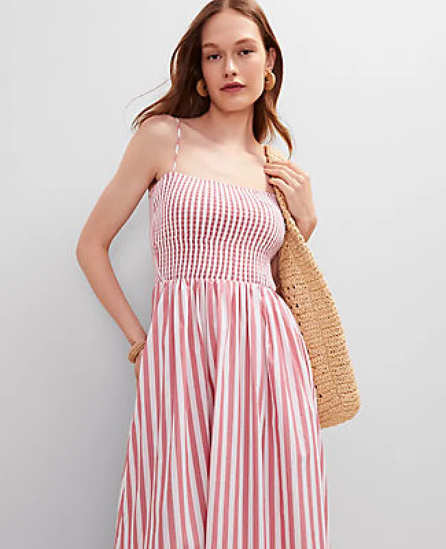Ann Taylor Striped Maxi Flare Dress sold by Ann Taylor