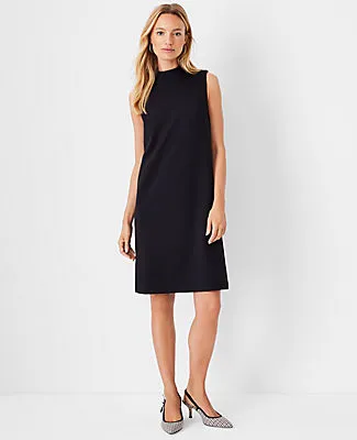 Ann Taylor The Mock Neck Shift Dress in Double Knit sold by Ann Taylor
