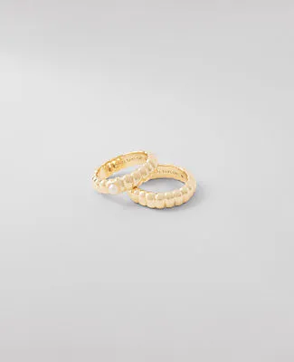 Ann Taylor Pearlized Twist Ring Set sold by Ann Taylor