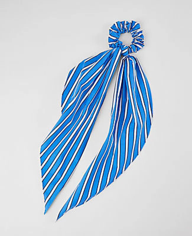 Ann Taylor Striped Silk Scrunchie sold by Ann Taylor