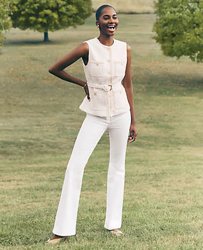 Ann Taylor The Petite Pull-On Flare Jean sold by Ann Taylor
