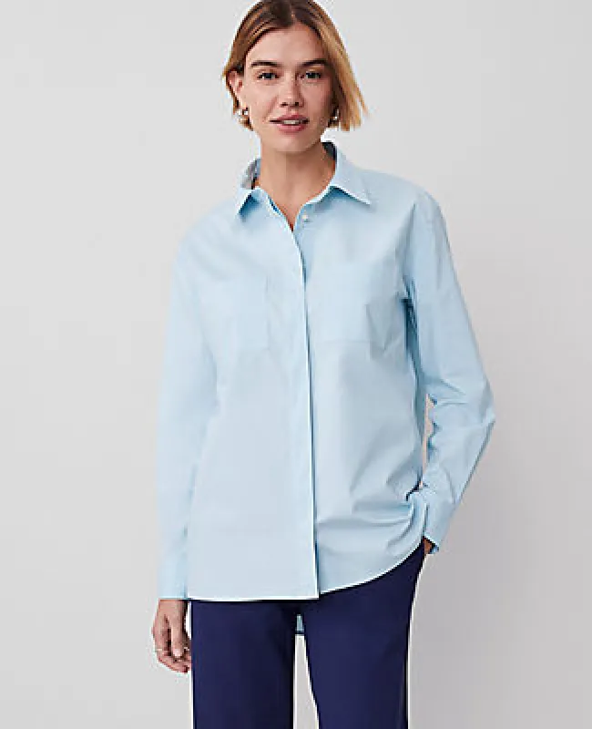 Ann Taylor Petite Weekend Collection Pocket Tunic Shirt sold by Ann Taylor