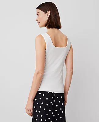 Ann Taylor Square Neck Tank Top sold by Ann Taylor product image thumbnail 3