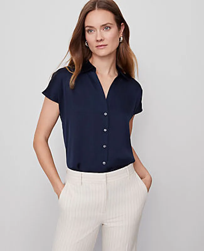 Ann Taylor Split Neck Blouse sold by Ann Taylor