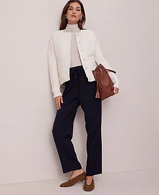 Ann Taylor Weekend Collection Quilted Woven Sweater Jacket sold by Ann Taylor product image thumbnail 3