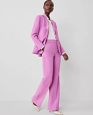 Ann Taylor The Petite Side-Zip Straight Pant in Fluid Crepe sold by Ann Taylor