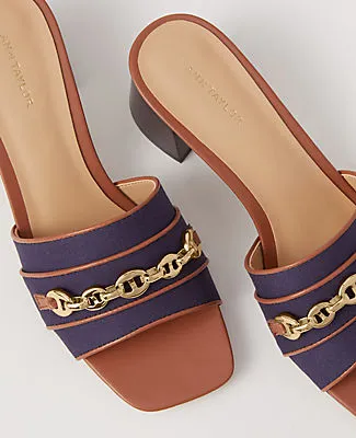 Ann Taylor Chain Flare Block Heel Sandals sold by Ann Taylor product image thumbnail 2