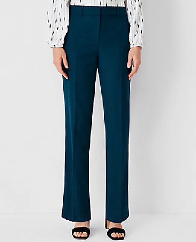 Ann Taylor The Petite Sophia Straight Pant in Airy Wool Blend - Curvy Fit sold by Ann Taylor
