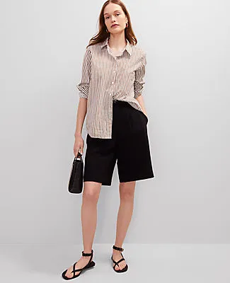 Ann Taylor Petite Striped Relaxed Perfect Shirt sold by Ann Taylor product image thumbnail 3