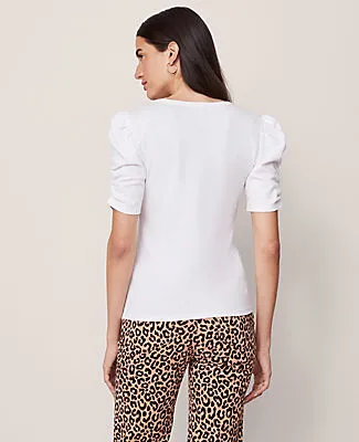 Ann Taylor Weekend Collection Shirred Sleeve Top sold by Ann Taylor product image thumbnail 2