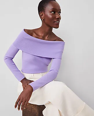 Ann Taylor Off-The-Shoulder Sweater sold by Ann Taylor product image thumbnail 3